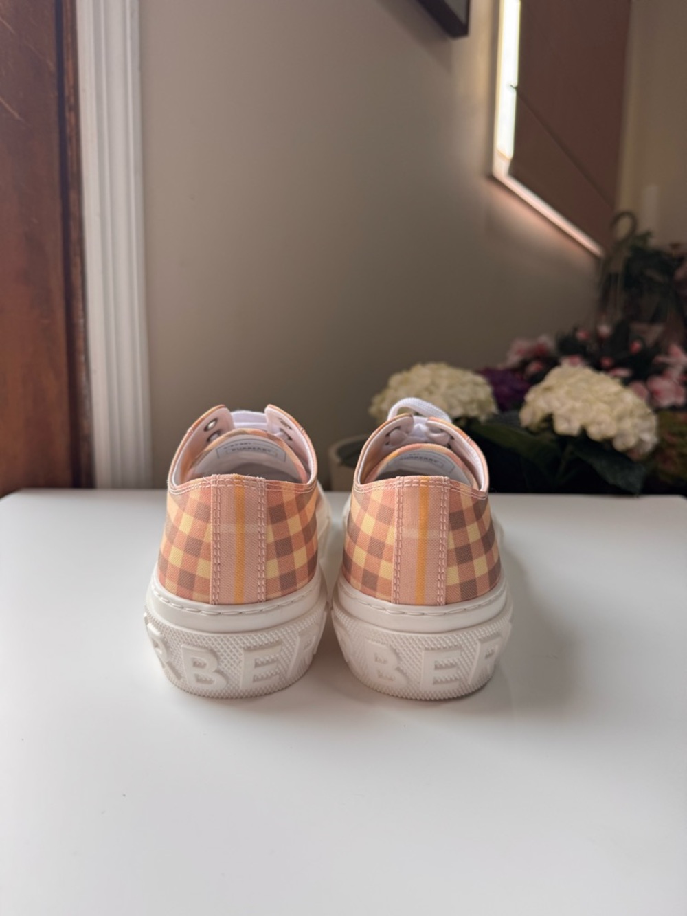 Burberry Check Platform Sneakers – Size EU 39.5 (Fits ~40) – Made in Italy - Picture 3 of 11
